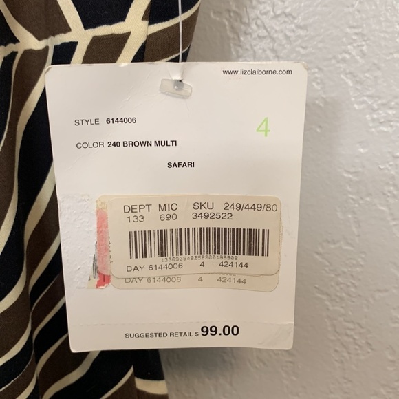 Liz Claiborne Dress, NWT, size 4 - Picture 5 of 12
